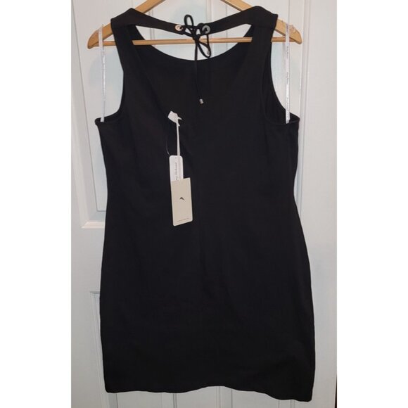 Tommy Bahama Jer-Sea Sheath Dress Women LARGE Black Vacation Beach - Picture 2 of 6